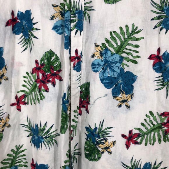 Men’s American Rag Tropical Island Print Button up Linen Blend Shirt SZ XXXL - Picture 5 of 5